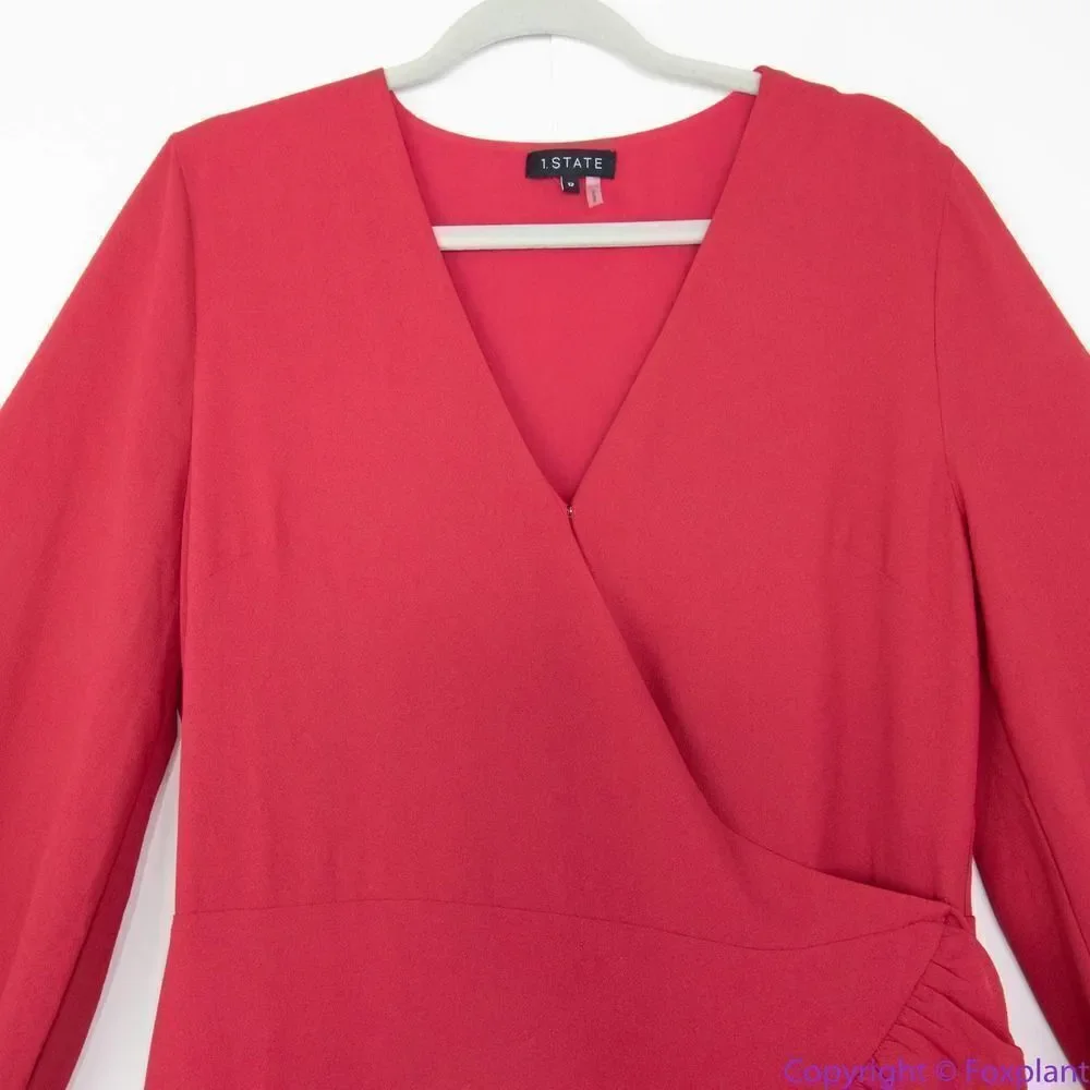 1. State Red Ruffle Mini Dress - Picture 3 of 16